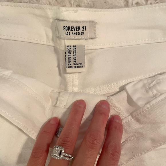 High Waisted White Shorts - Picture 3 of 4